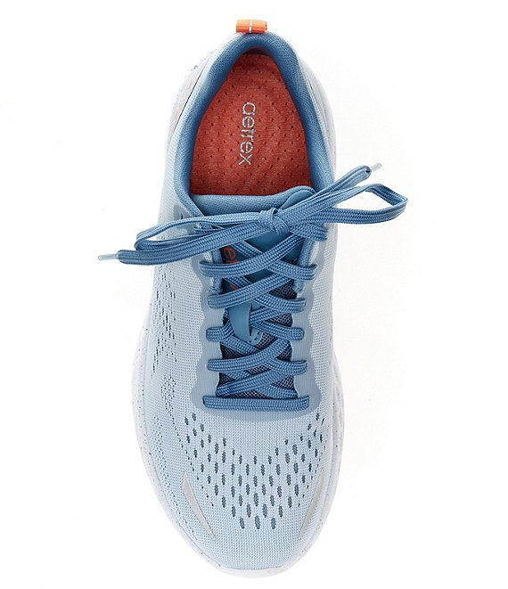 Light Gray Aetrex Danika Arch Support Sneaker Light Blue