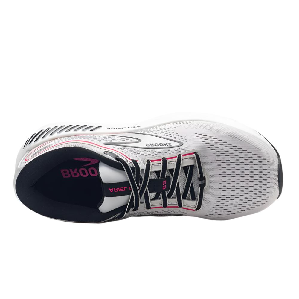 White Smoke Brooks Ariel GTS 23 Sneaker Grey / Black / Pink