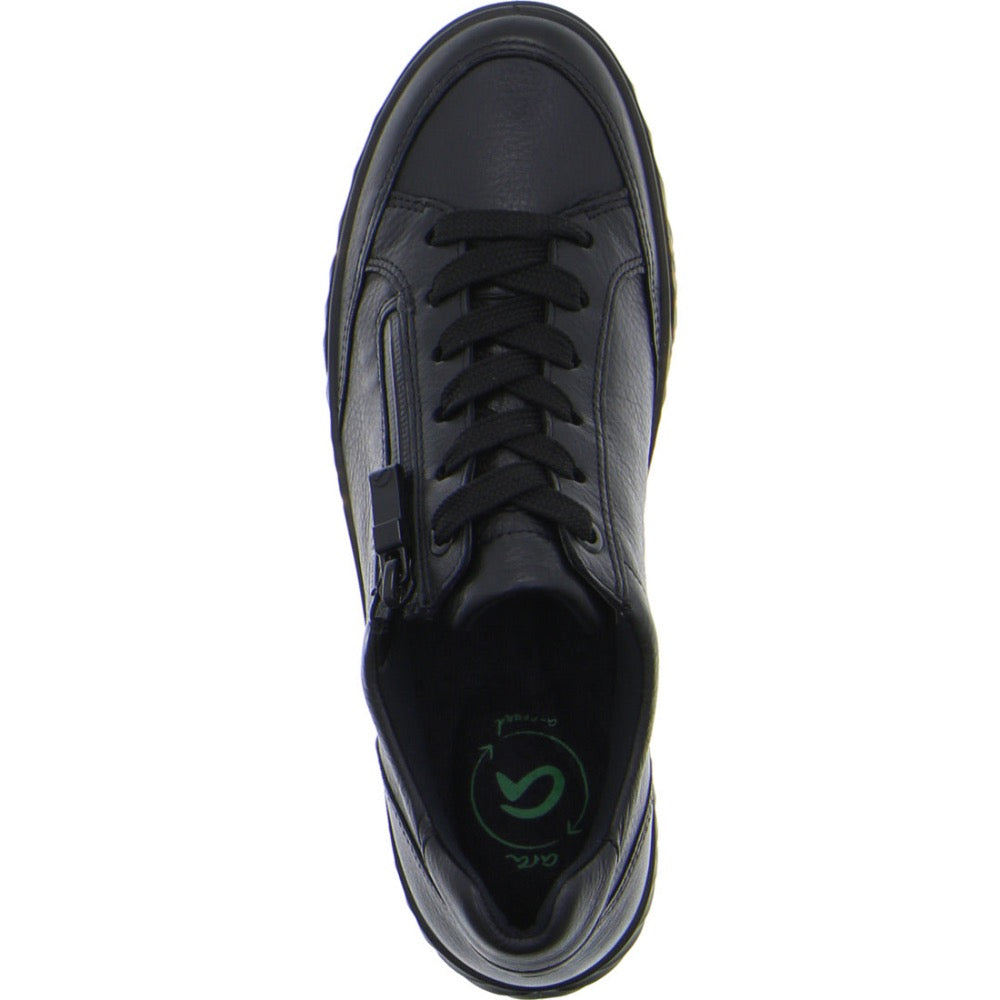 Dark Slate Gray Ara Women's Allesandra Lace-Up Zip Black Hydro-Leather