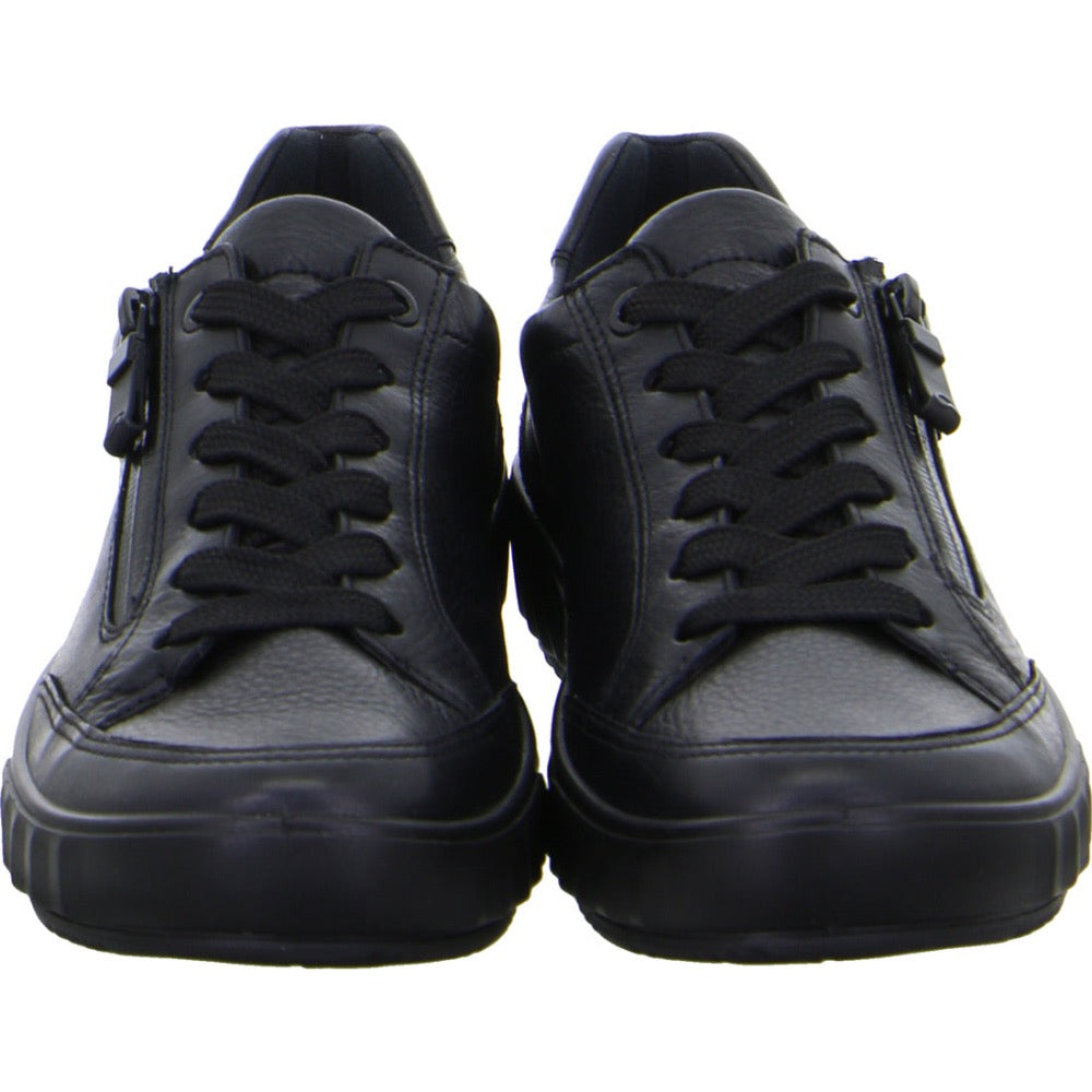 Dark Slate Gray Ara Women's Allesandra Lace-Up Zip Black Hydro-Leather