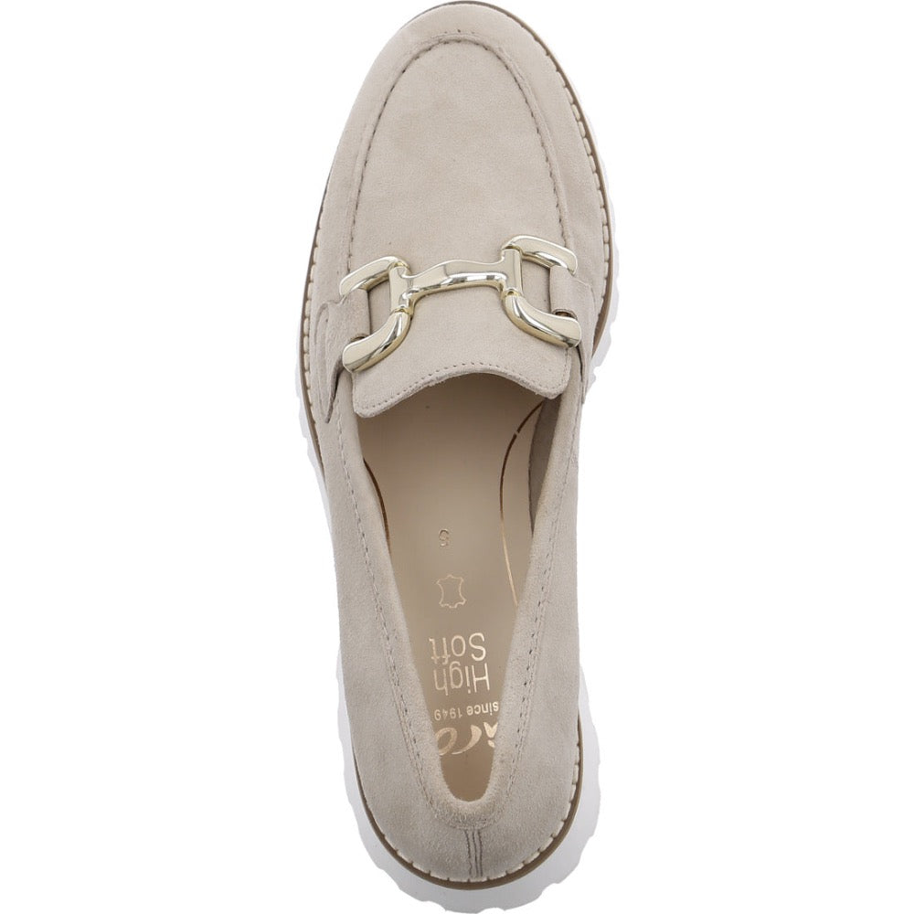 Dark Gray Ara Women's Kiana Buckle Loafer Sand Kid Suede