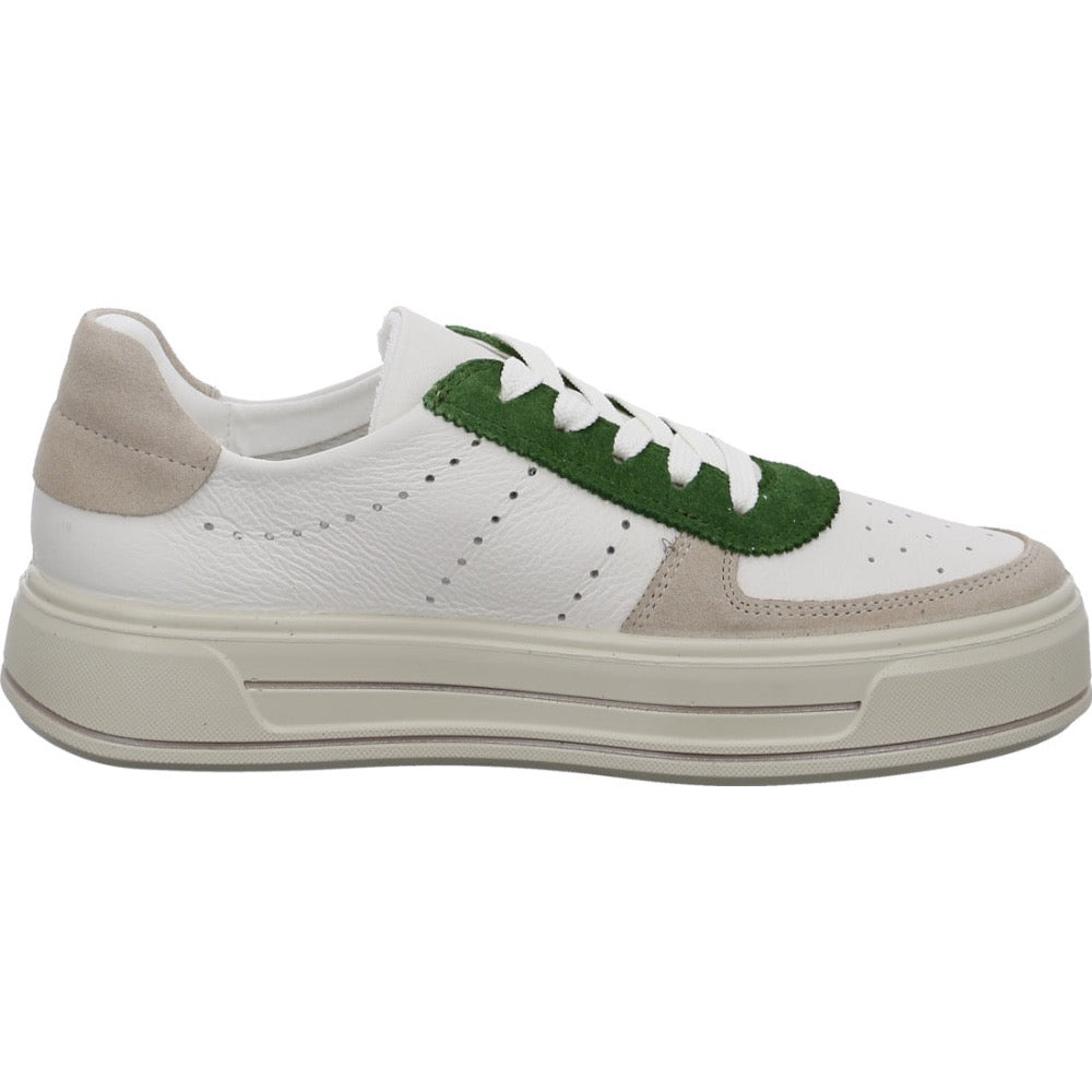 Dark Gray Ara Women's Calgary Lace-Up Sneaker Shell / Cream Grass Suede