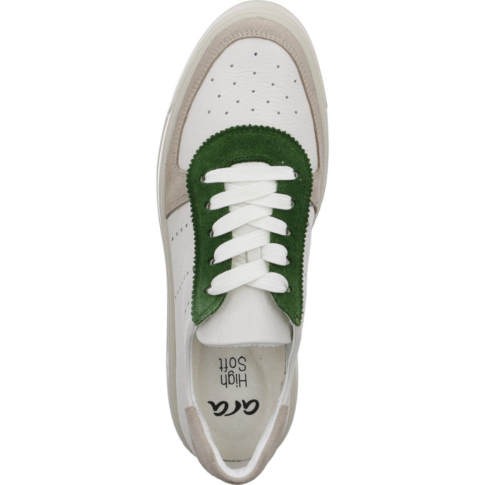 Gray Ara Women's Calgary Lace-Up Sneaker Shell / Cream Grass Suede