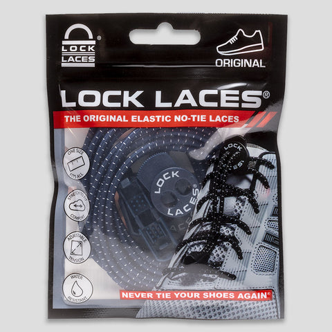 Lock Laces Adults and Kids Original Elastic No-Tie Shoe Laces Navy