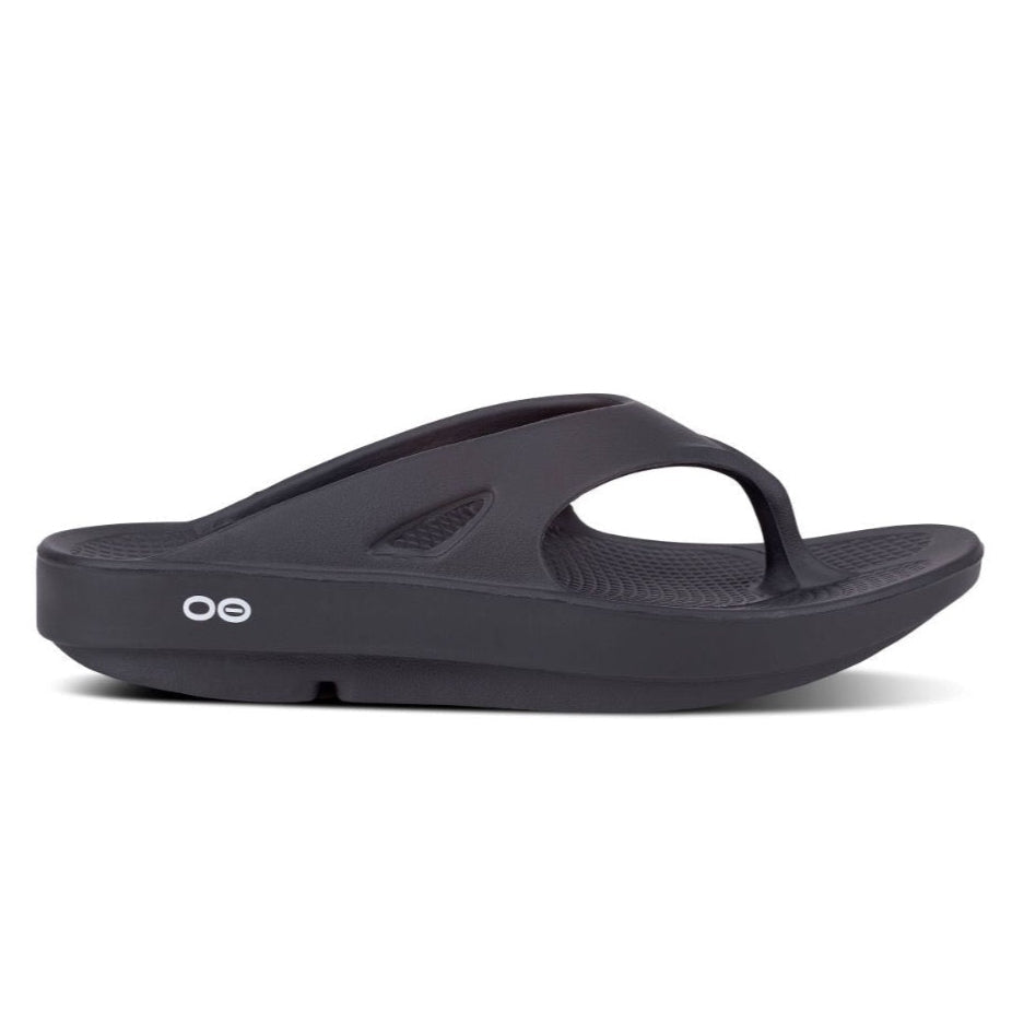 Dark Slate Gray Oofos Unisex OOriginal Thong Black