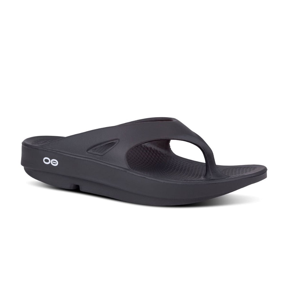 Dark Slate Gray Oofos Unisex OOriginal Thong Black