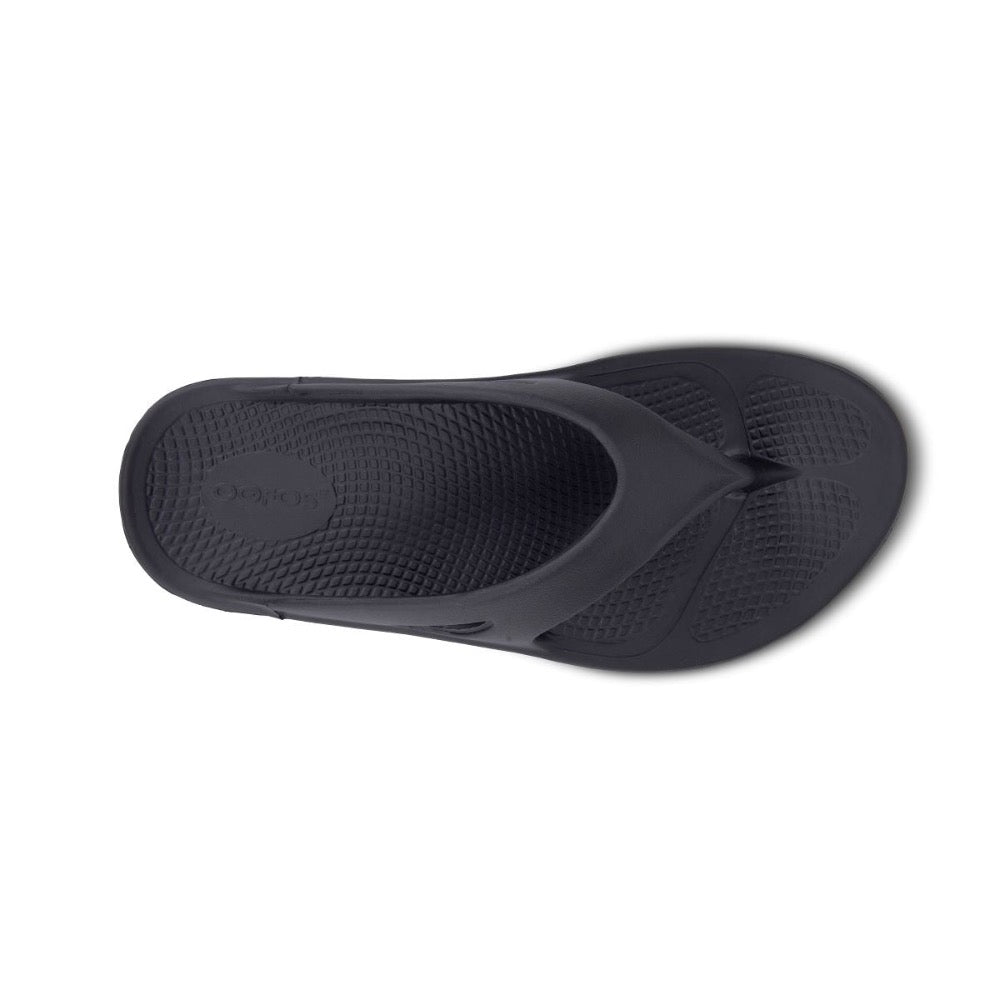 Dark Slate Gray Oofos Unisex OOriginal Thong Black