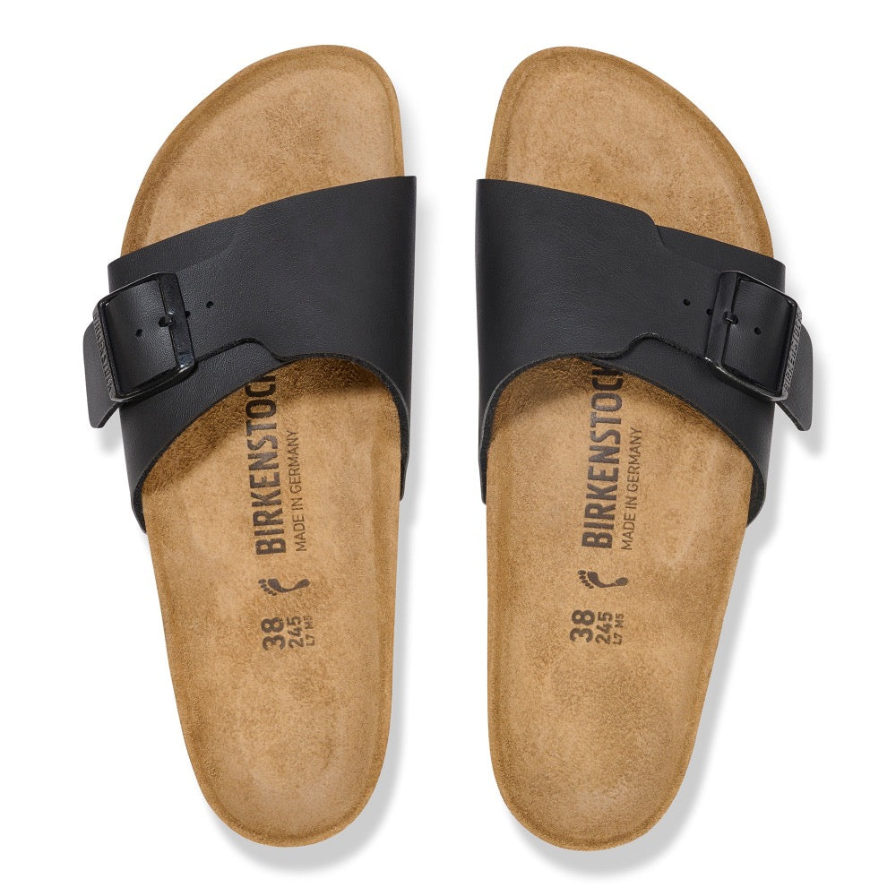 Dark Khaki Birkenstock Unisex Catalina Birko Flor Sandal Black