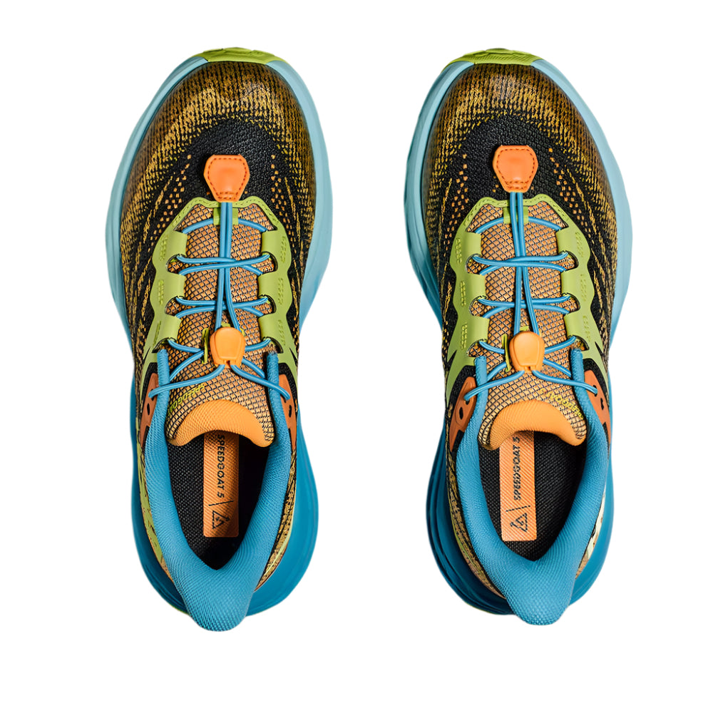 Dark Slate Gray Hoka Youth Girls Speedgoat 5 Solar Flare / Diva Blue