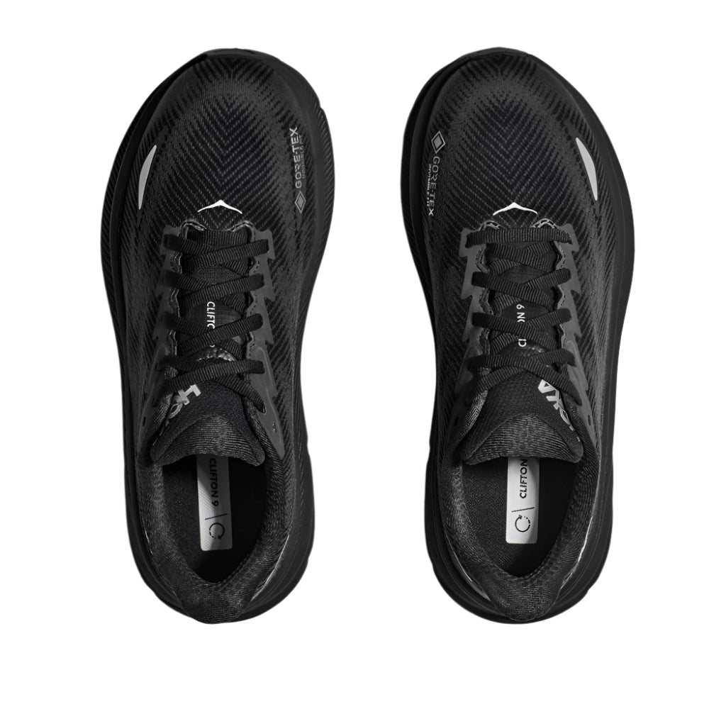 Dark Slate Gray Hoka Men's Clifton 9 GTX Black / Black