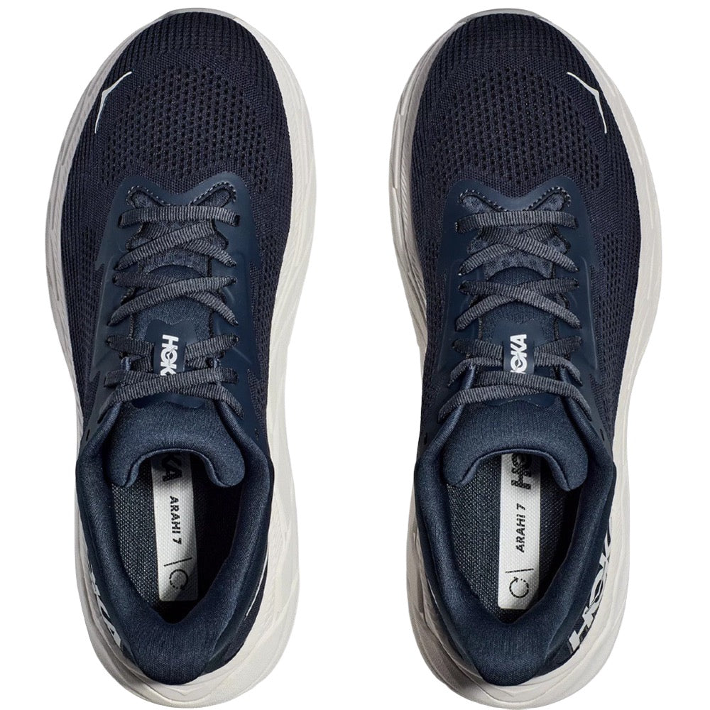 Dark Slate Gray Hoka Men's Arahi 7 Outer Space / White Wide