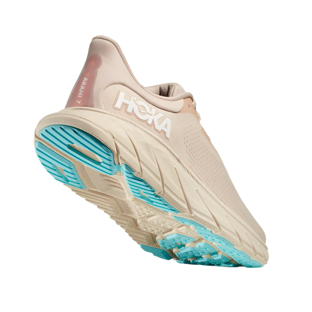 Gray Hoka Women's Arahi 7 Vanilla / Cream