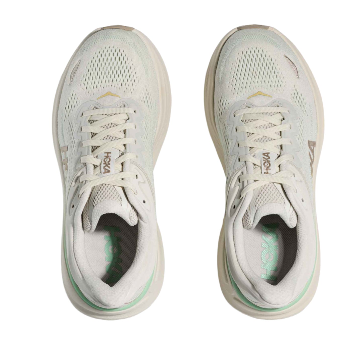 Gray Hoka Women's Bondi 9 Truffle Salt / Sea Glass