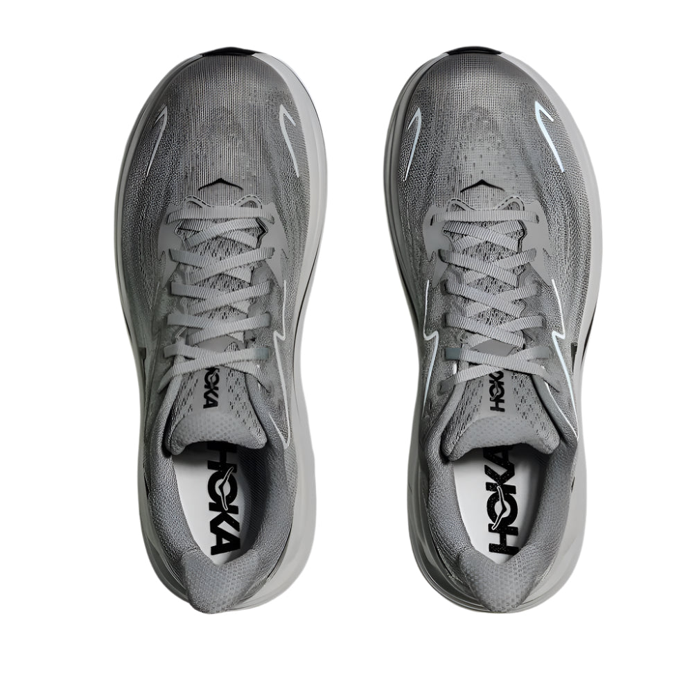 Slate Gray Hoka Men's Clifton 10 Galactic Grey / Asteroid Wide