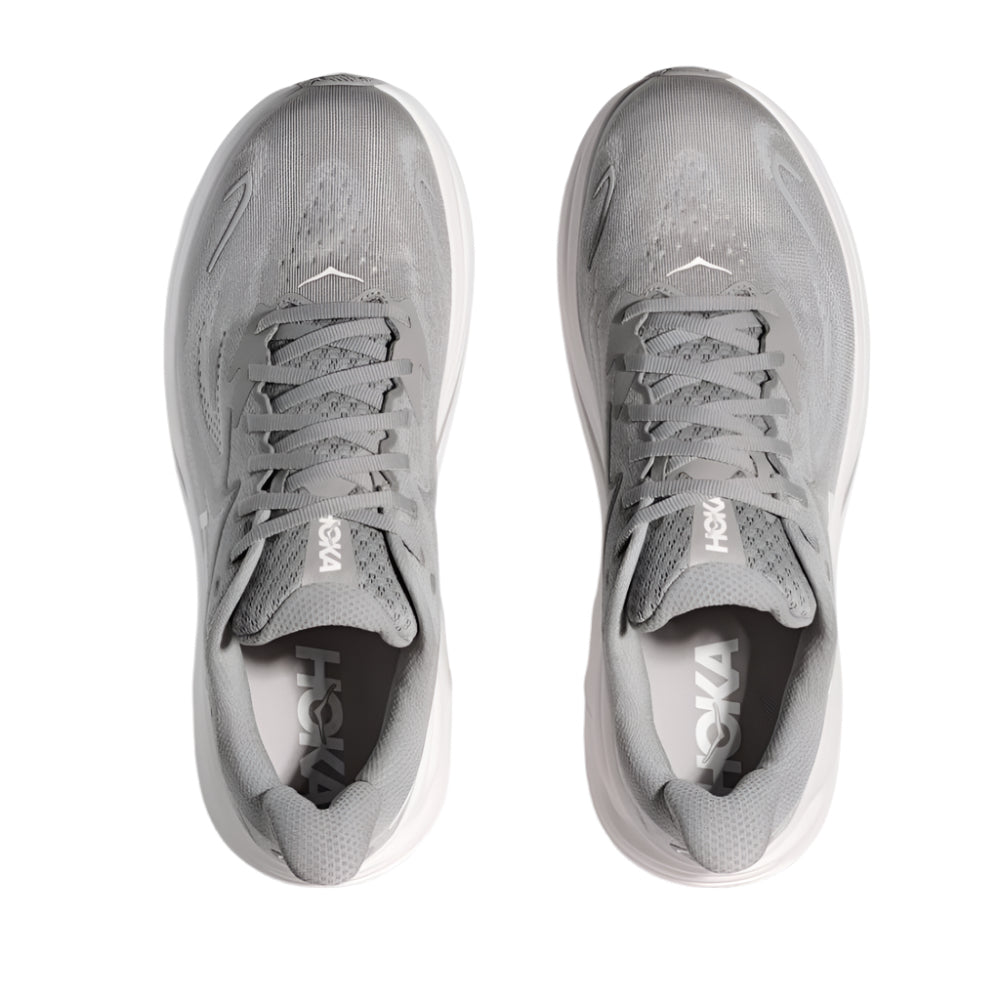 Dark Gray Hoka Men's Clifton 10 Stellar Grey / Stardust Extra Wide