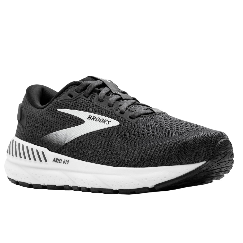 Light Gray Brooks Women's Ariel GTS 24 Ebony/Black/White