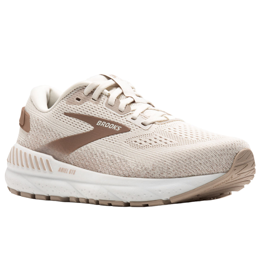 Light Gray Brooks Women's Ariel GTS 24 Coconut/Chateau/Portabella