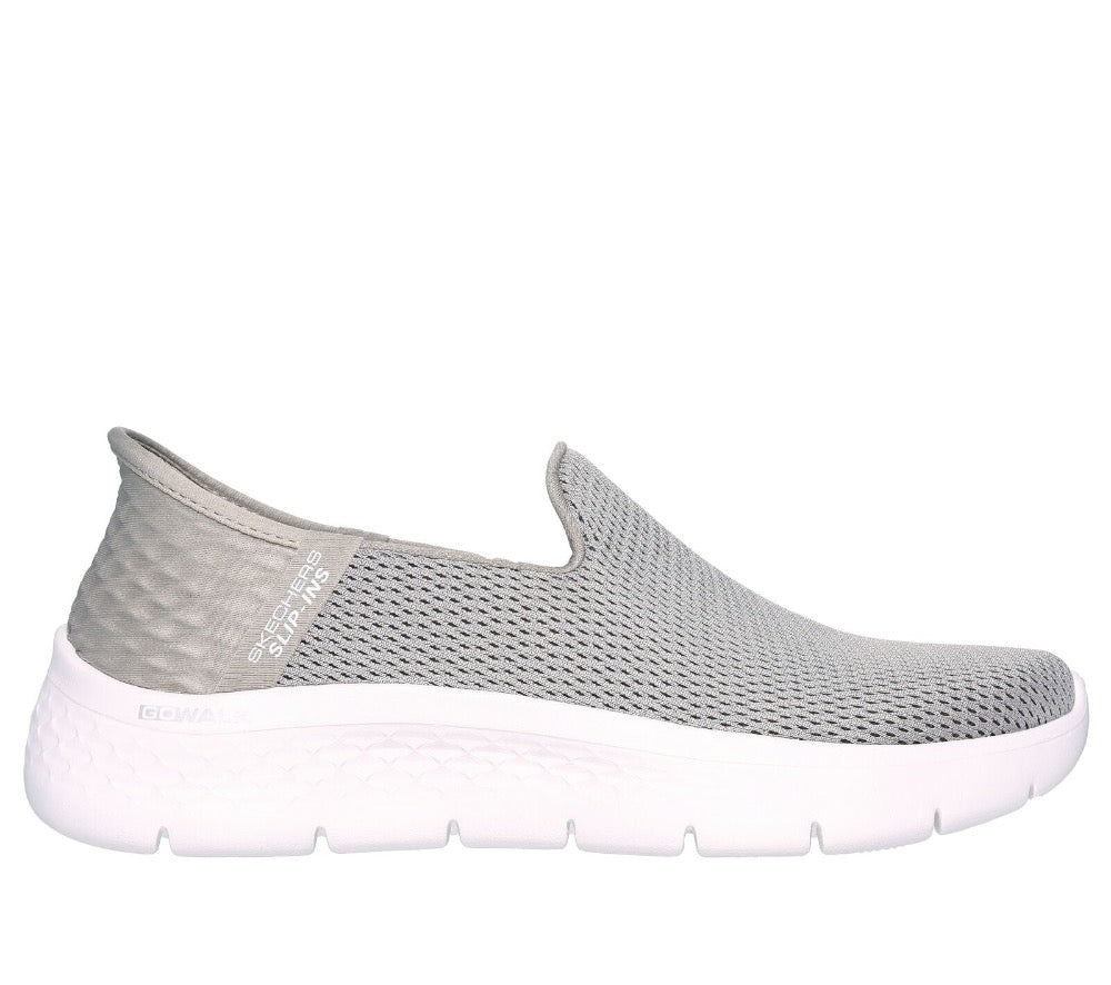 Light Gray Skechers Women's GO WALK Flex - Relish Taupe