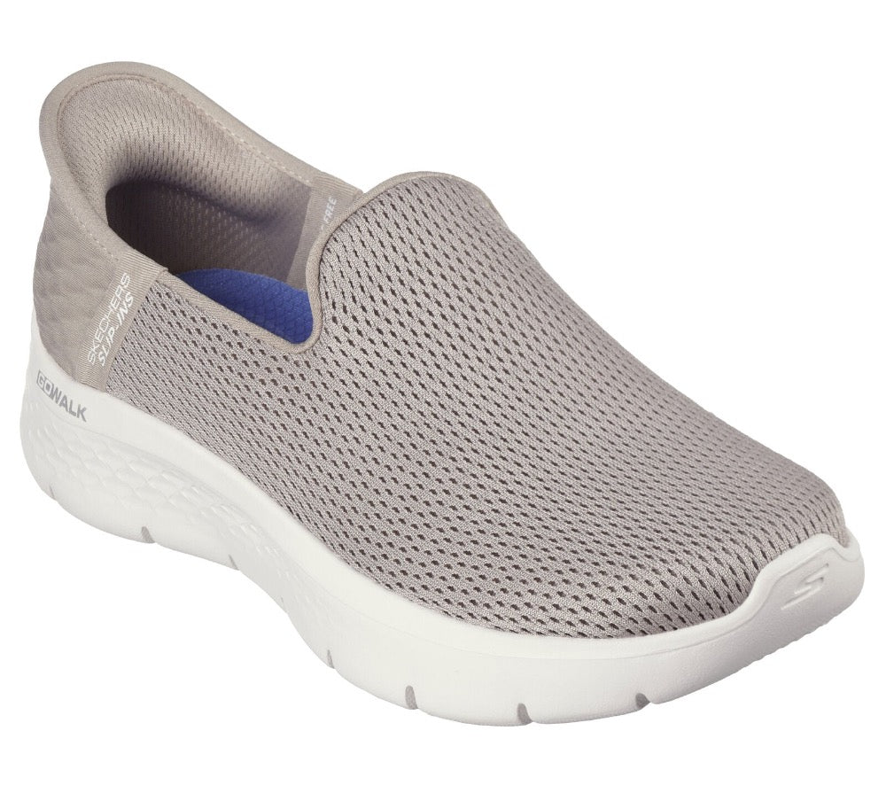 Gray Skechers Women's GO WALK Flex - Relish Taupe