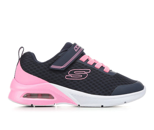 Dark Slate Gray Skechers Little Girls Microspec Max - Epic Brights Velcro Navy
