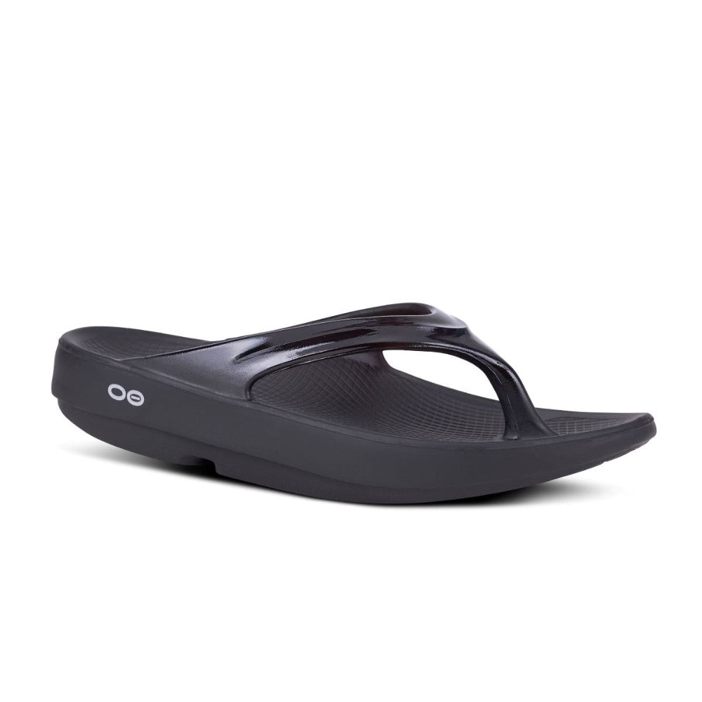 Dark Slate Gray Oofos Women's OOlala Thong Black