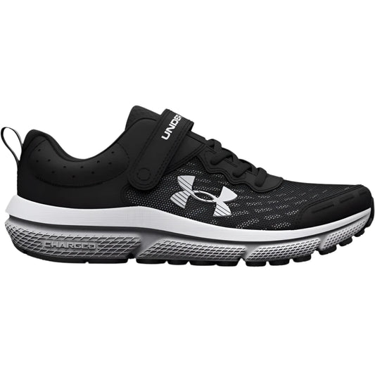 Light Gray Under Armour Boys Assert 10 AC Hook and Loop Black