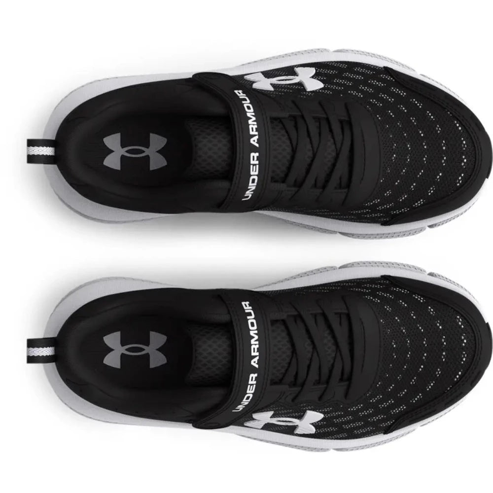 Black Under Armour Boys Assert 10 AC Hook and Loop Black Wide