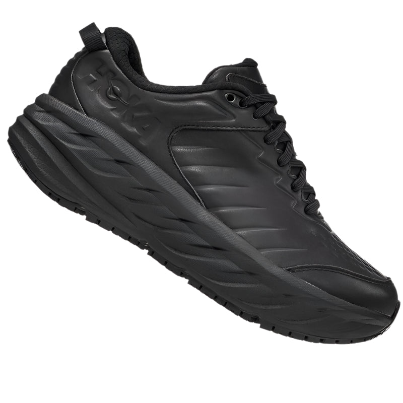 Dark Slate Gray Hoka Women's Bondi Slip Resistant Black / Black Wide