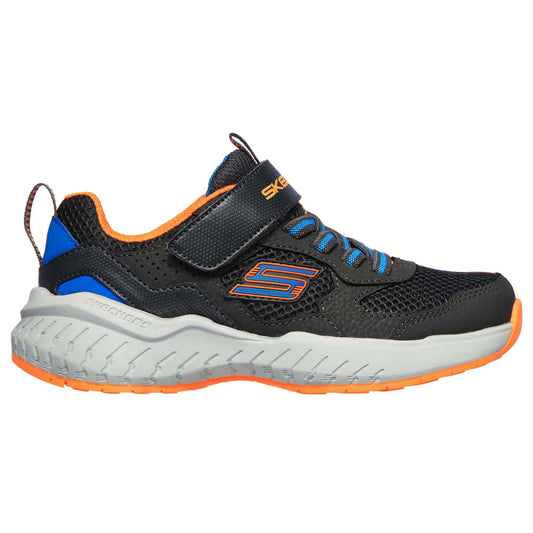 Dark Slate Gray Skechers Boys Power Sonic - Anorzo Hook and Loop Charcoal / Orange