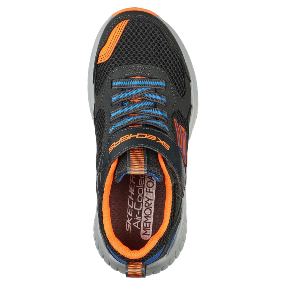 Dark Slate Gray Skechers Boys Power Sonic - Anorzo Hook and Loop Charcoal / Orange