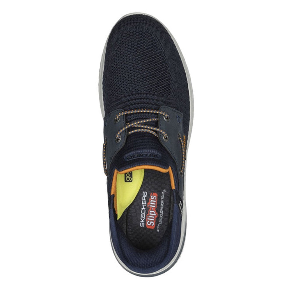 Dark Slate Gray Skechers Men's Delson 3.0 - Roth Hands-Free Slip On Navy