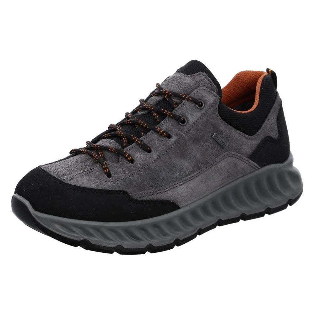 Dark Slate Gray Ara Men's Pietro GORE-TEX Lace-Up Hiker Boot Black / Anthracite / Nubuck / Suede