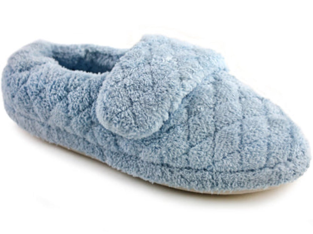 Dark Gray Acorn Women's Spa Wrap Slipper Powder Blue