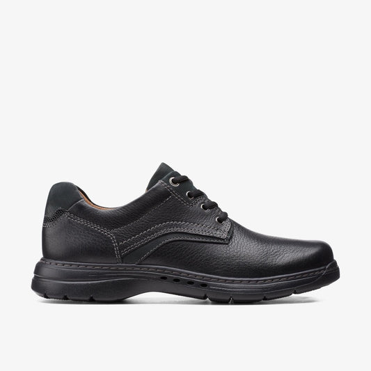 Dark Slate Gray Clarks Men's Un Brawley Pace Black Tumbled Leather