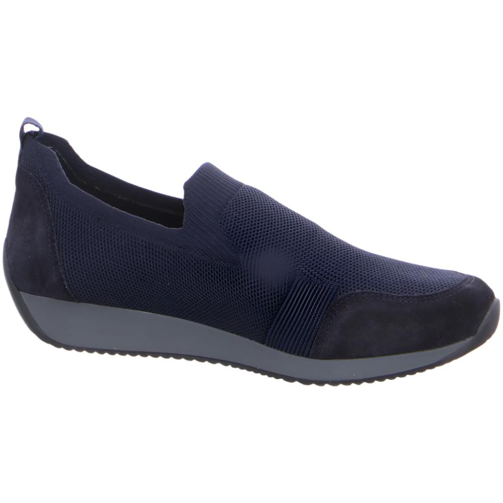 Dark Slate Gray Ara Women's Lilith / Lissabon GORE-TEX Slip-On Sneaker Navy Hydro-Wovenstretch
