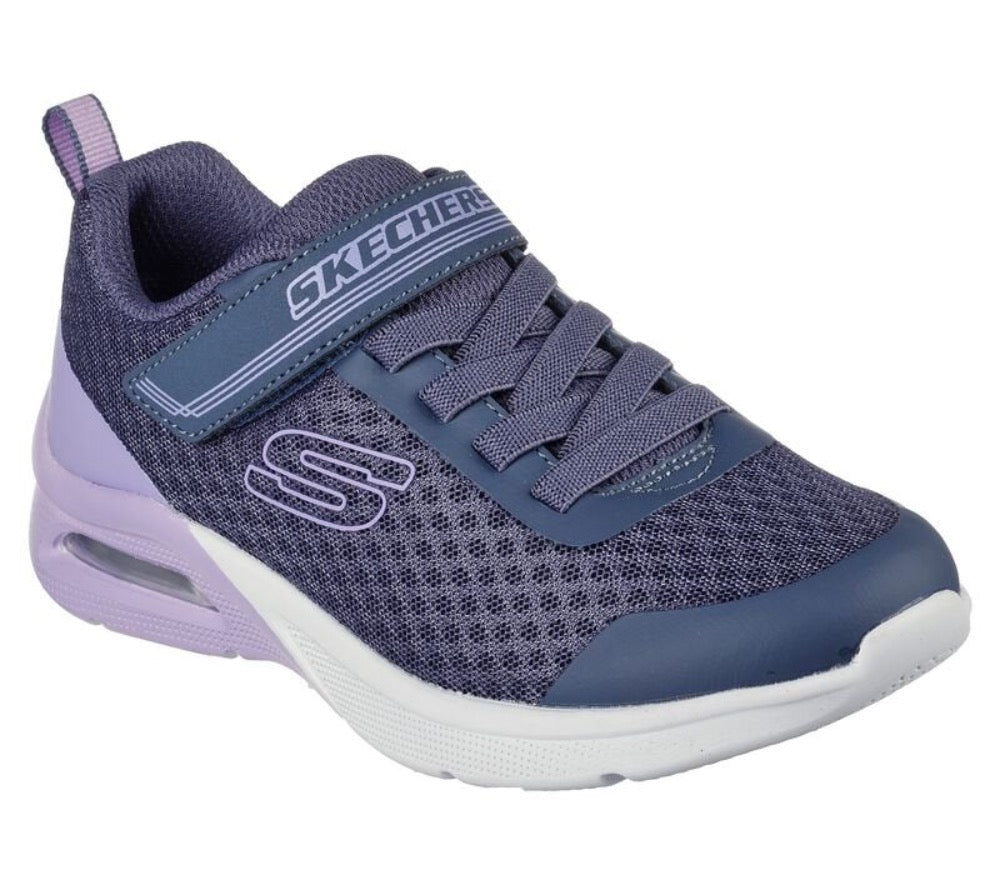 Dim Gray Skechers Little Girls Microspec Mac - Epic Brights Velcro Charcoal