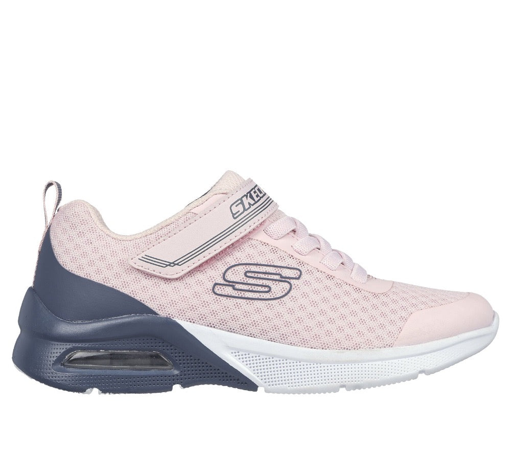Dim Gray Skechers Little Girls Microspec Max - Epic Brights Velcro Light Pink