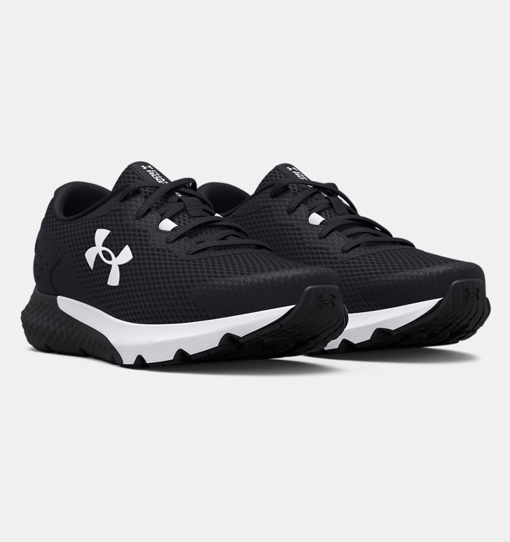 White Smoke Under Armour Boys UA Charged Rogue 3 Black / White