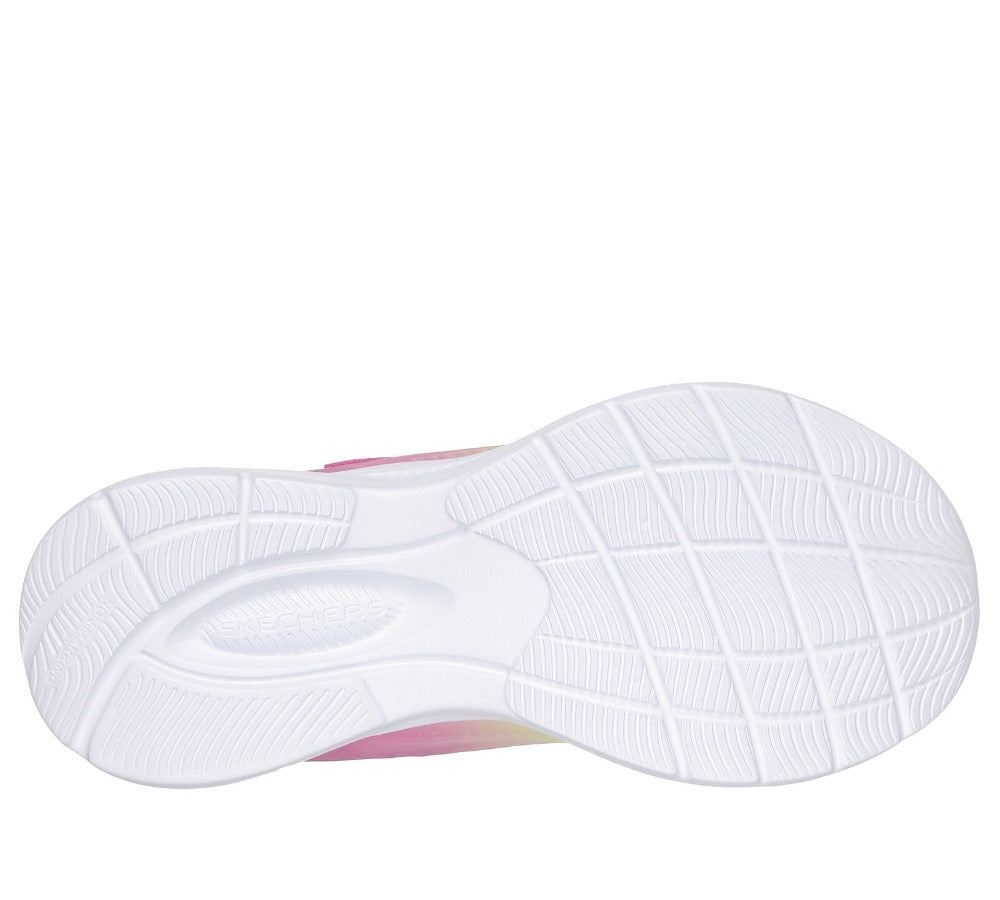 Lavender Skechers Little Girls Jumpsters 2.0 - Blurred Dreams Velcro Pink / Multi
