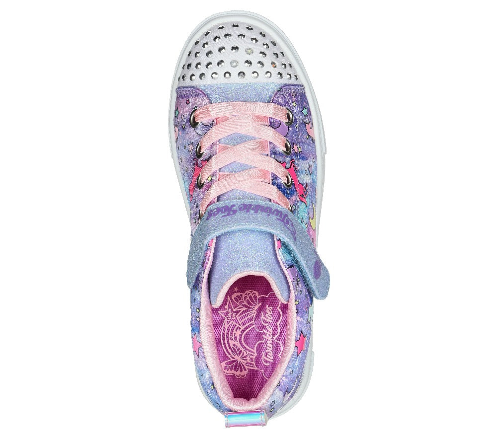 Thistle Skechers Little Girls Twinkle Sparks - Unicorn Dreaming Velcro Purple / Multi