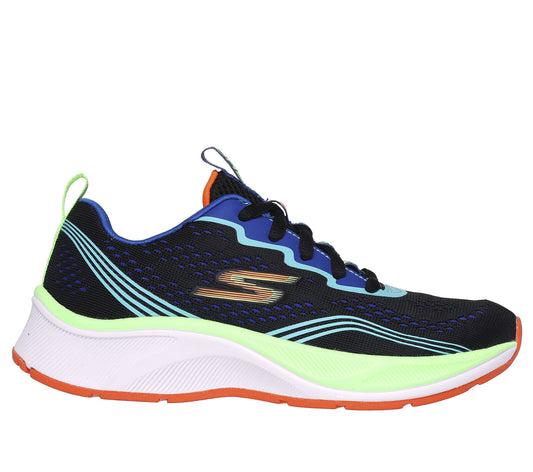 Light Gray Skechers Boys Elite Sport Pro - Push-Pace Black / Orange