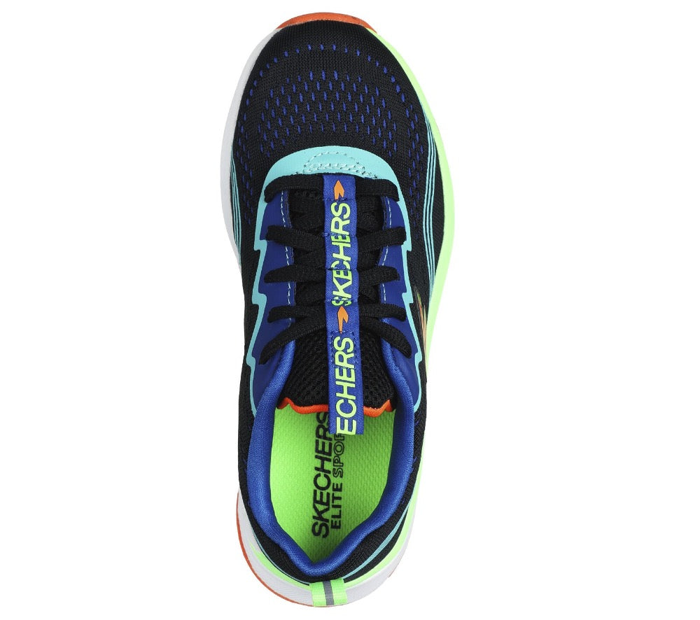 Dark Slate Gray Skechers Boys Elite Sport Pro - Push-Pace Black / Orange