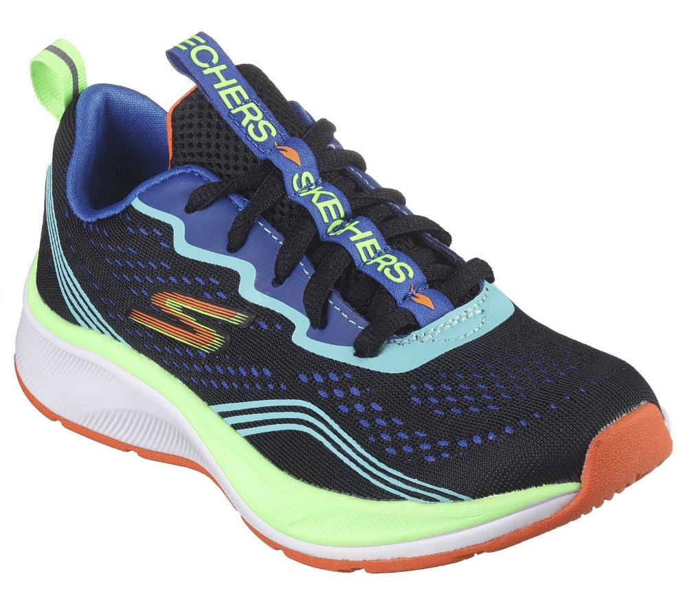 Gray Skechers Boys Elite Sport Pro - Push-Pace Black / Orange