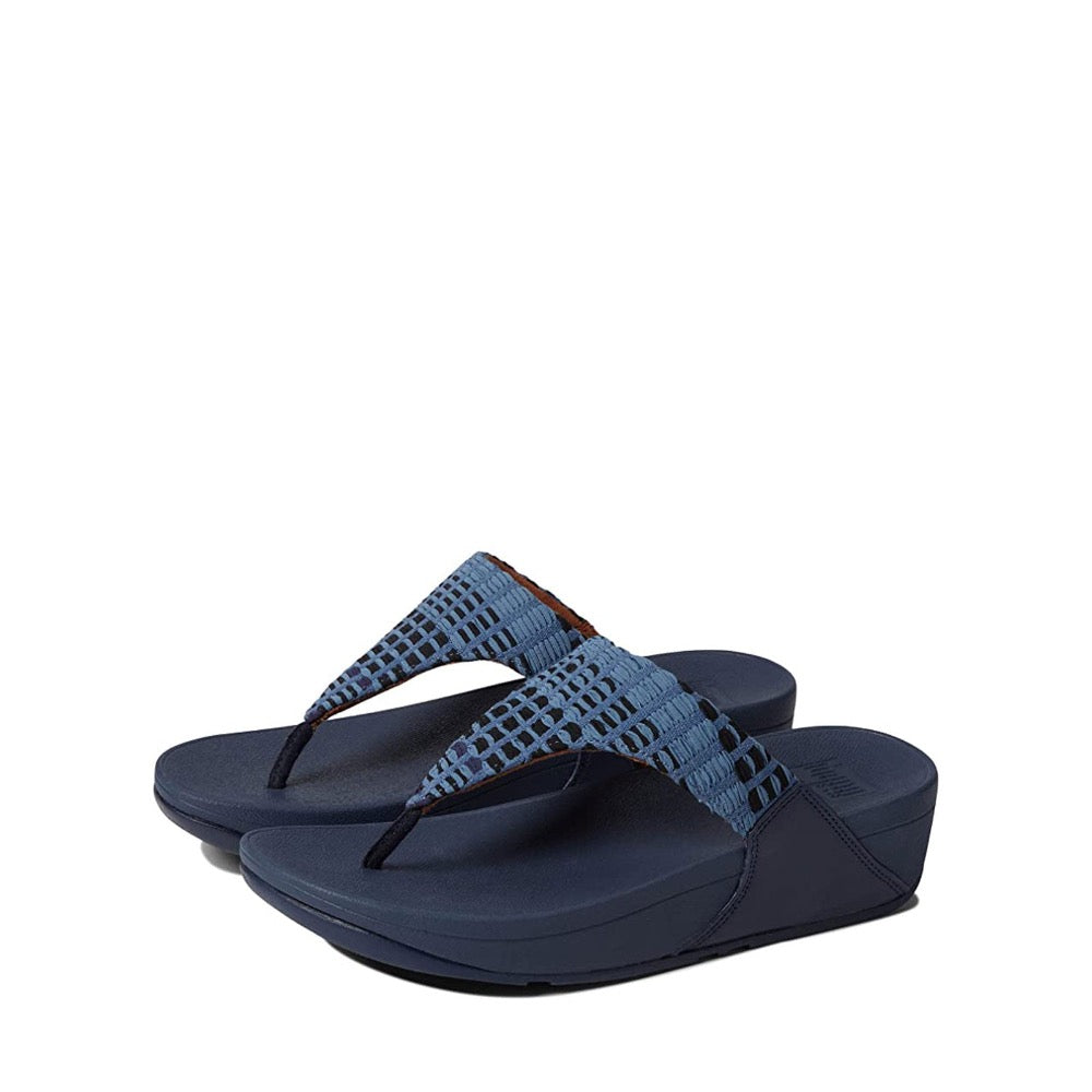 Dark Slate Gray FitFlop Women's Lulu Art Denim Midnight Navy