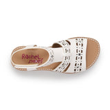 Light Gray Valencia Imports (Rachel Shoes) Little Girls Prue Gladiator Sandal Velcro White