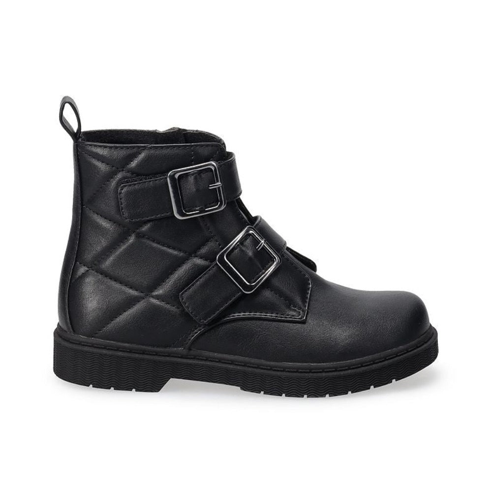 Dark Slate Gray Valencia Imports (Rachel Shoes) Big Girls Agatha Ankle Boot Black