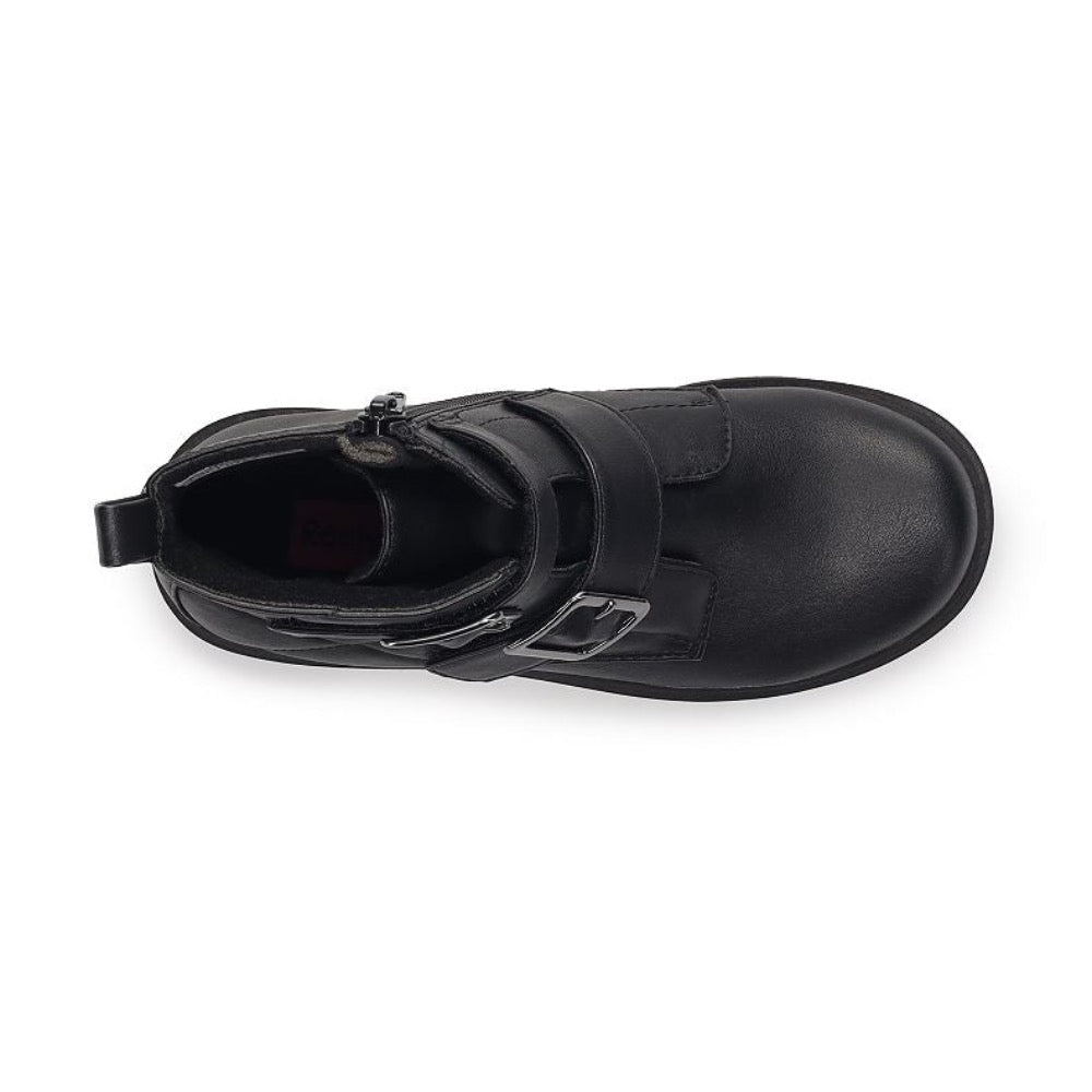 Dark Slate Gray Valencia Imports (Rachel Shoes) Big Girls Agatha Ankle Boot Black