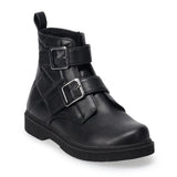 Dark Slate Gray Valencia Imports (Rachel Shoes) Big Girls Agatha Ankle Boot Black