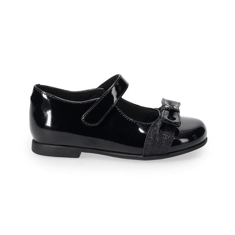 Lavender Valencia Imports (Rachel Shoes) Toddler Girls Lil Monica Mary Jane w/ Velcro Strap Black Patent