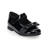 Light Gray Valencia Imports (Rachel Shoes) Toddler Girls Lil Monica Mary Jane w/ Velcro Strap Black Patent